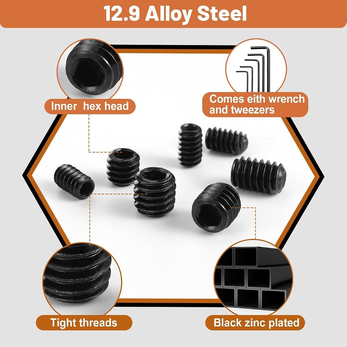 101-Piece Metric Set Screw Kit, 12.9, view 3