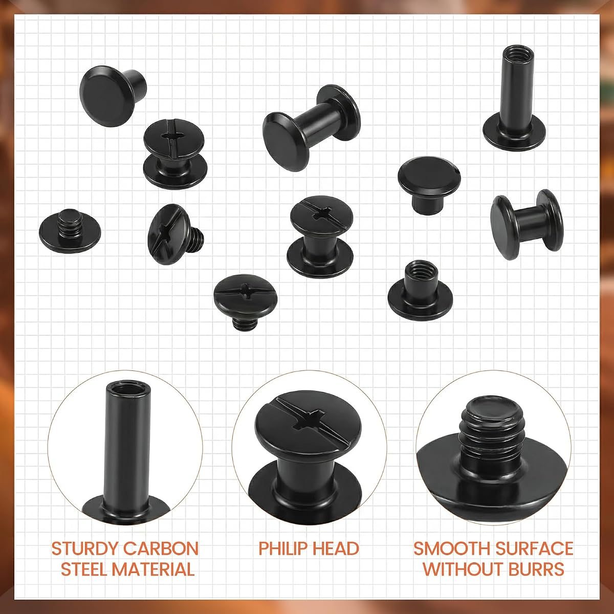 145 Sets Chicago Screws, Gunmetal Black, view 3