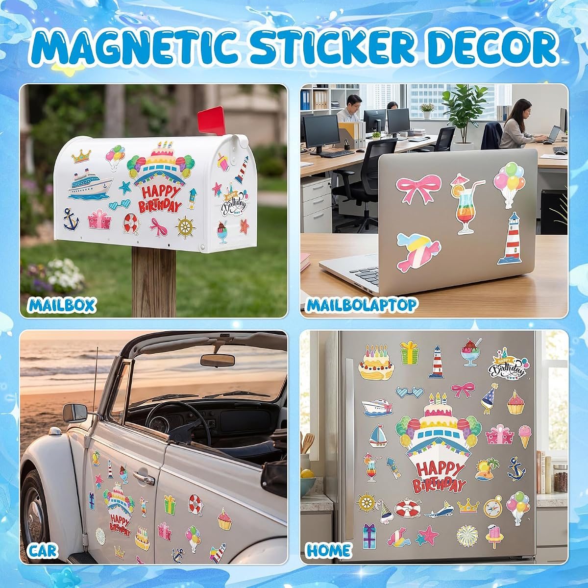 30-Piece Birthday Cruise Door Magnets, view 5