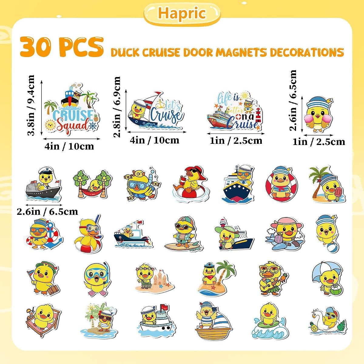 30-Piece Duck Cruise Door Magnets, view 3