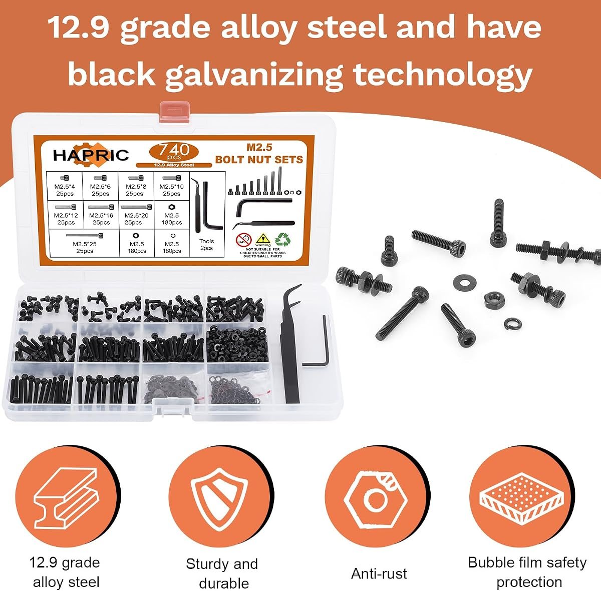 740-Piece M2.5 Screw Kit, view 4
