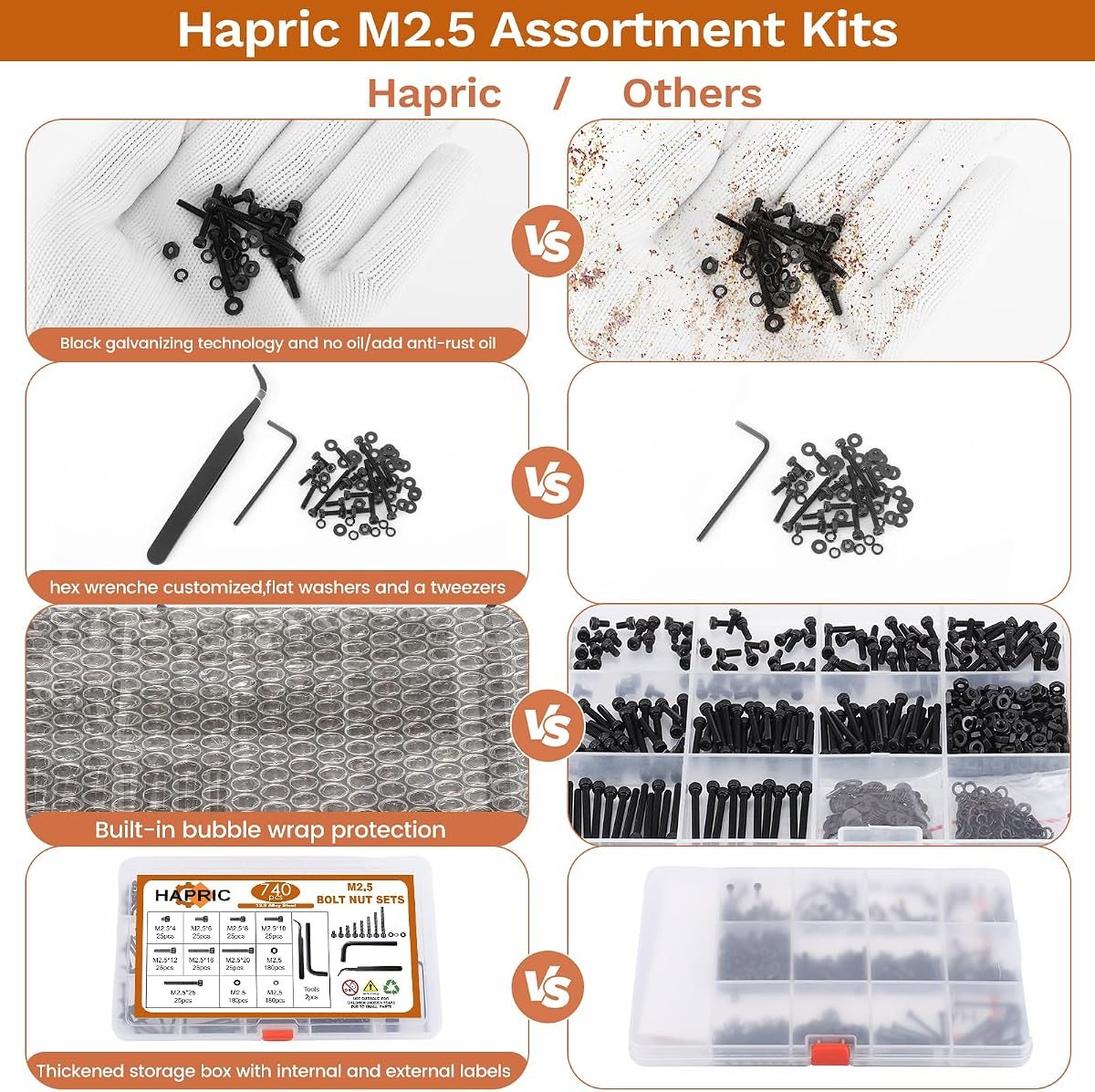 740-Piece M2.5 Screw Kit, view 5